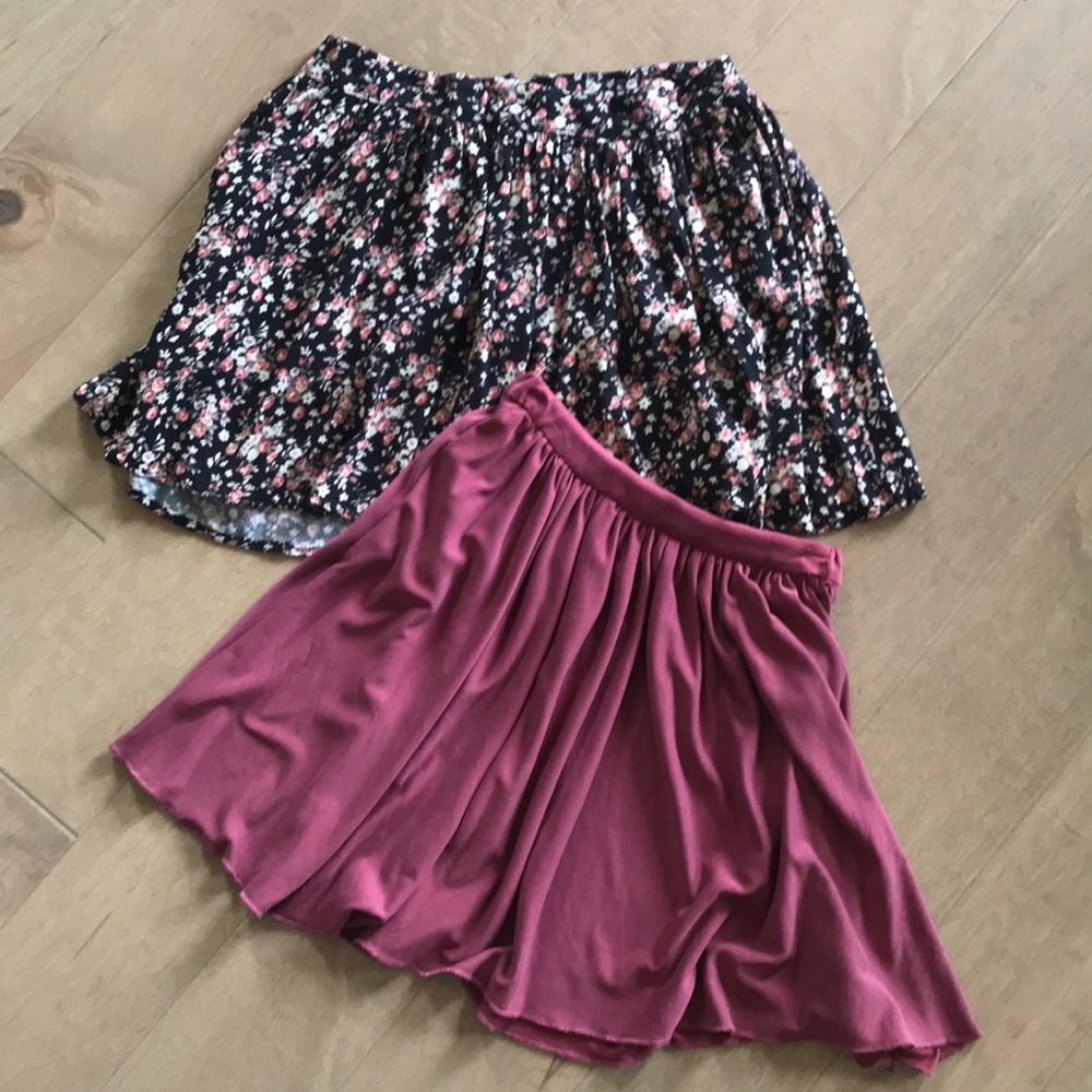 2 mini skirts